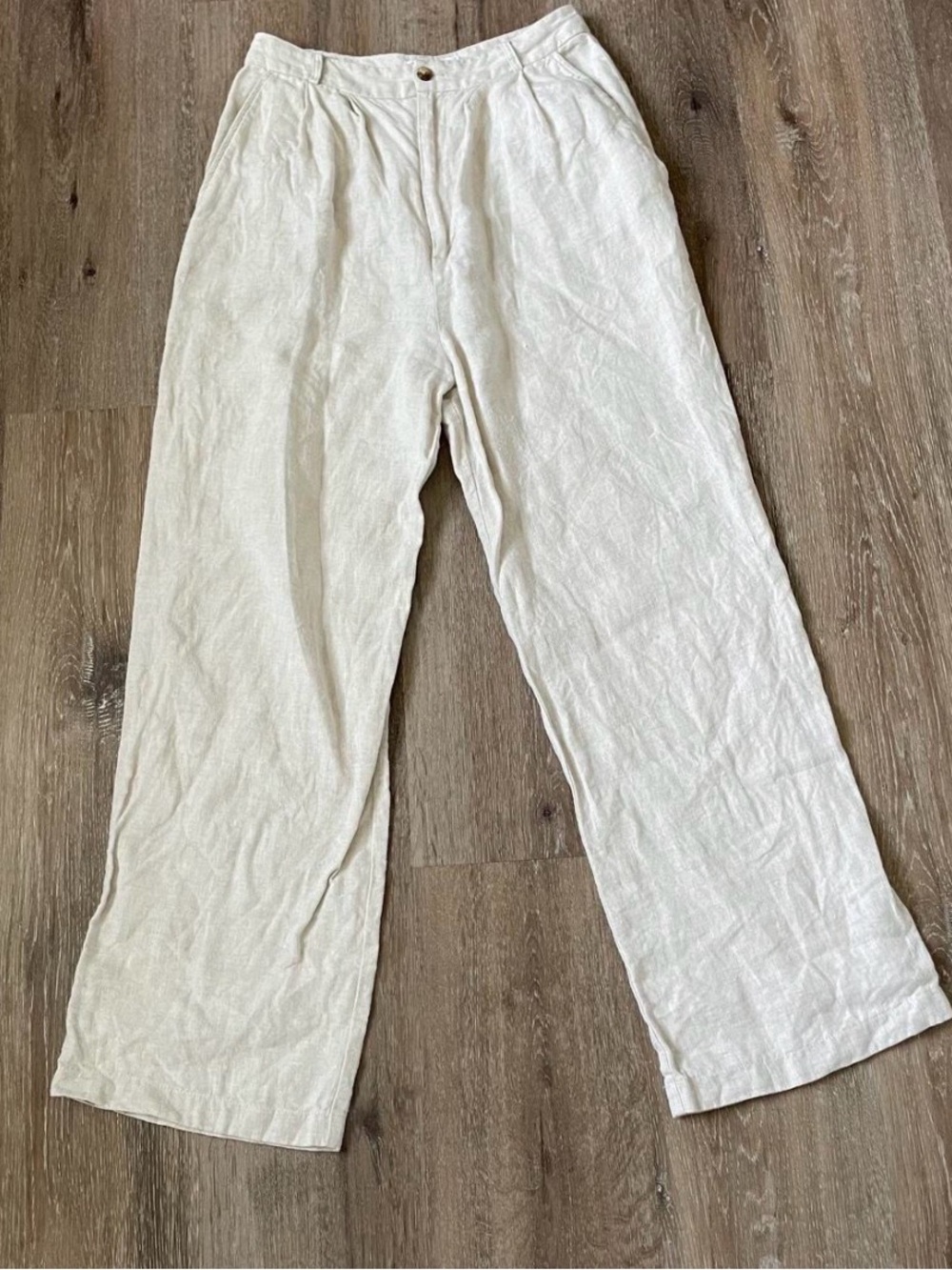 Reformation Men's Linen Blend Chinos in Off-White